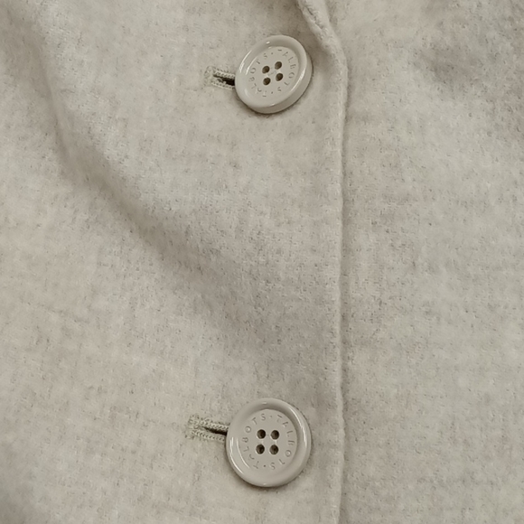🆕Talbots | Double-Faced Wool Blend Blazer Jacket Heathered Cream Color Size 12 - Picture 8 of 10